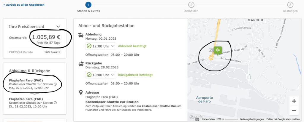 Überwintern Mietwagen Langzeitmiete preiswert finden